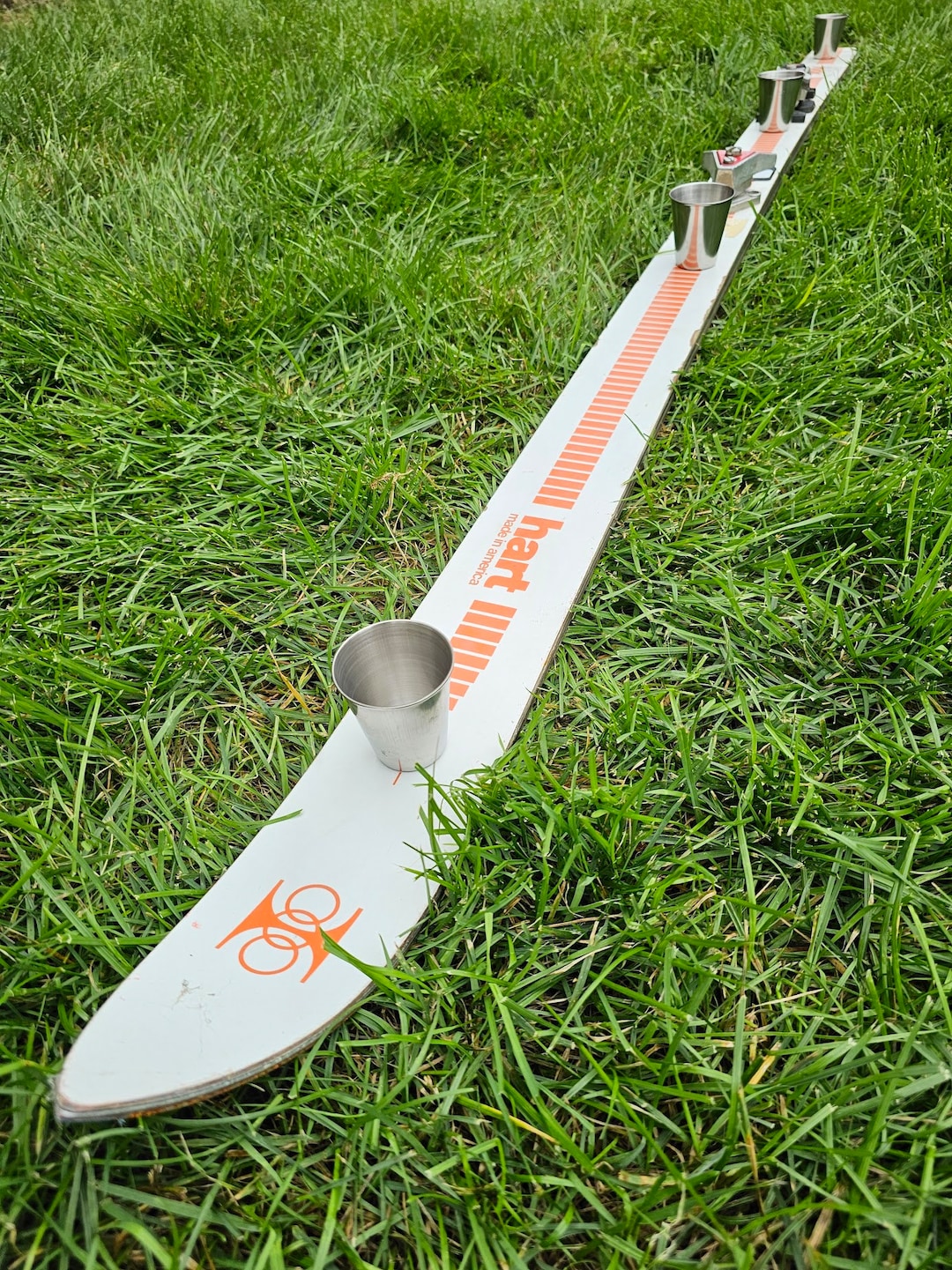 Shot Ski Antique Hart Shot Ski With Look Bindings, 4 Shot Made in the