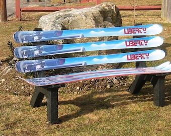 Recycled Snowboard Bench: Customizable Outdoor Seating - Etsy 日本