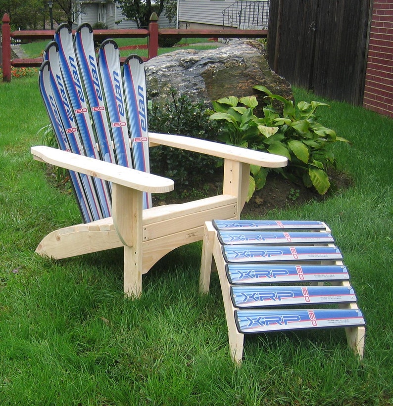 Adirondack Skichair Plans for a Ski Chair and Ottoman Etsy