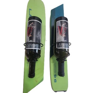 Snow Ski Wine Rack - Wall Mount Wine Rack Reverse Holder, Set of 2 made from an authentic snow ski