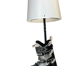 Ski Boot Lamp: Upcycled Atomic Race Boot Desk Light