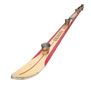 Shot Ski  Geiger&#39;s Shot Ski with Head Binding - 4 shot, Large 2.5 oz Shots, SkiShot, made from a real snow ski