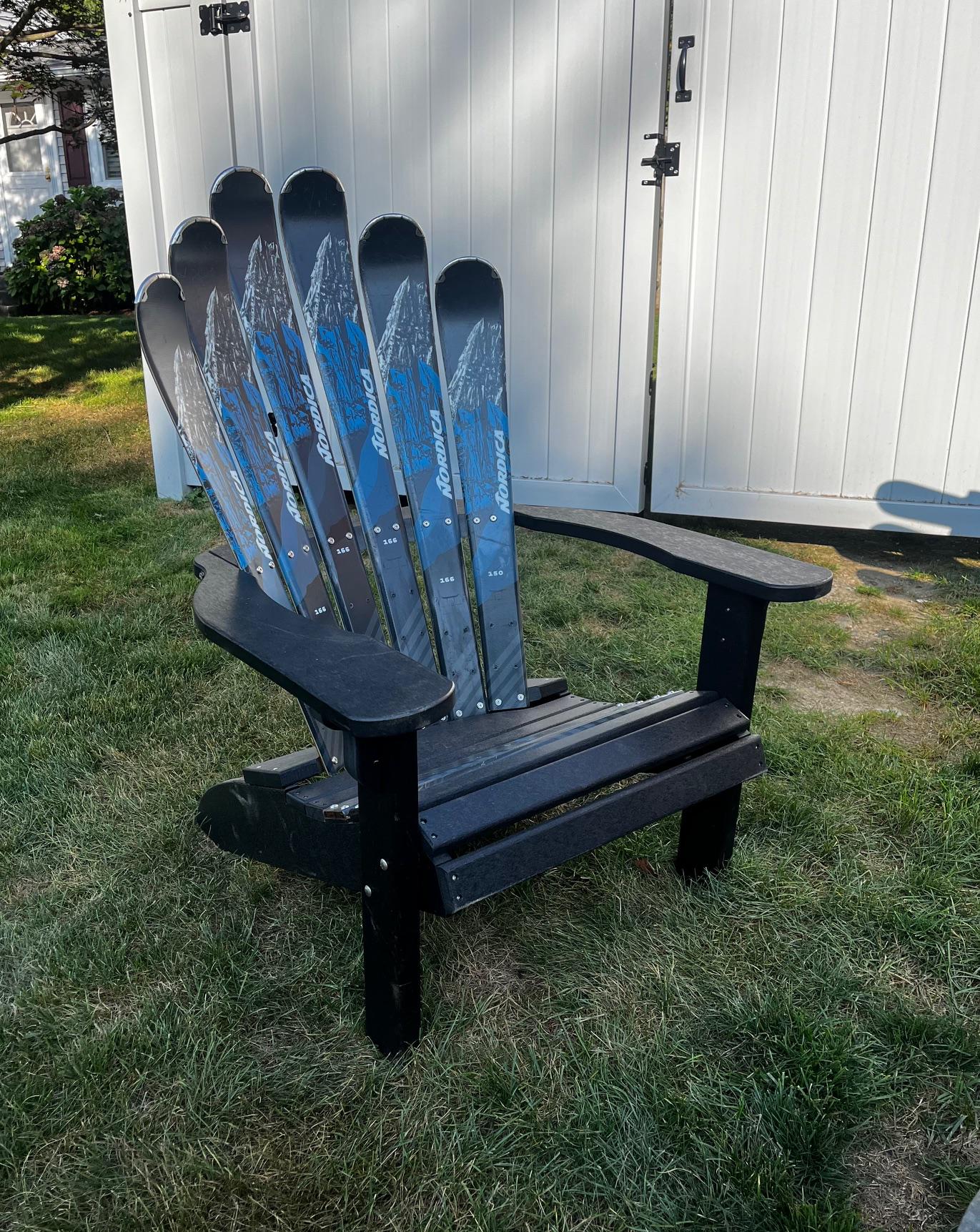 Ski Patio Set: Adirondack Chair, Rocker, Snowboard Table - Etsy