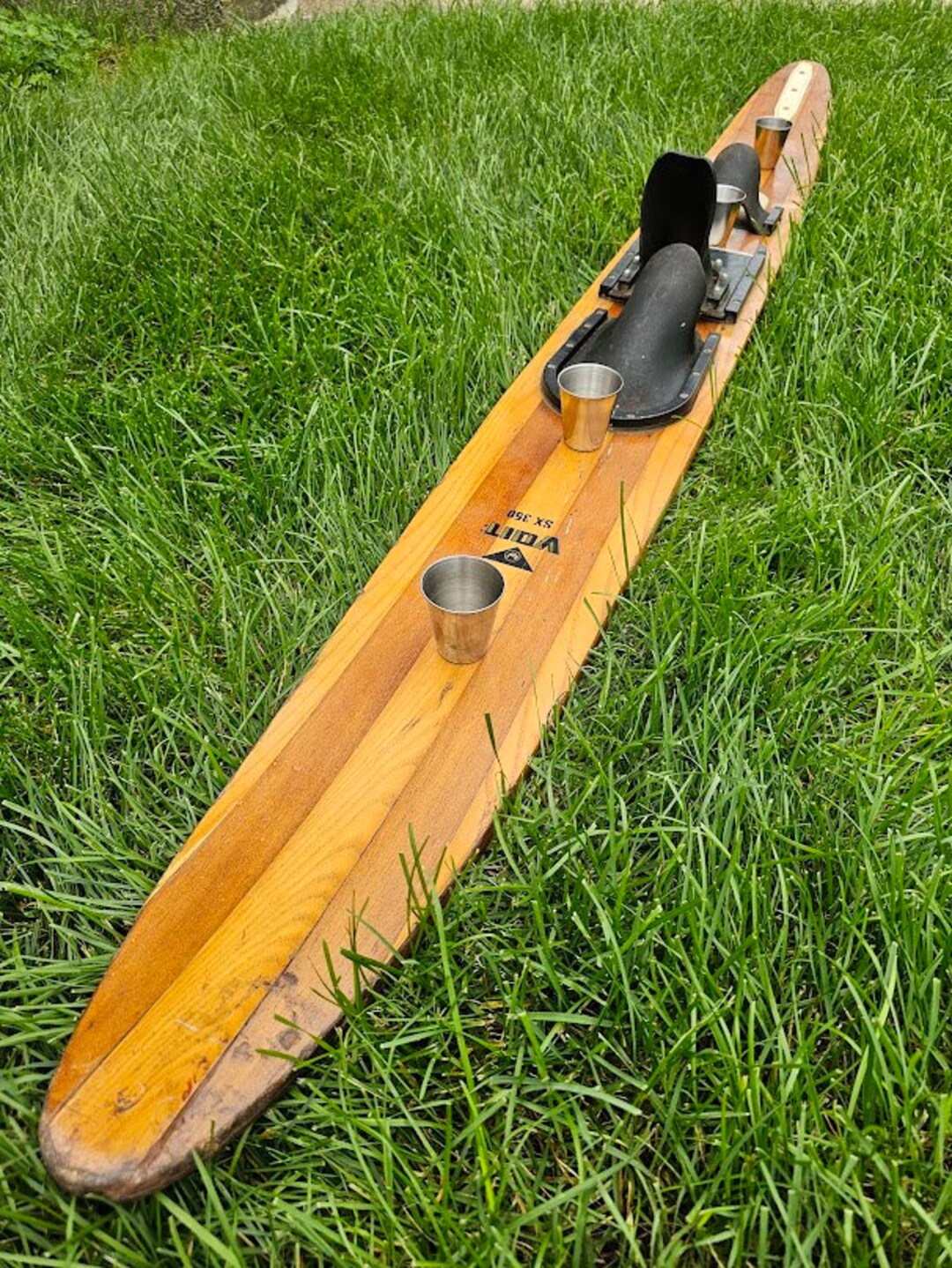 Shot Ski Antique Old School Water Ski Shotski, 4 Shot Made From a Real
