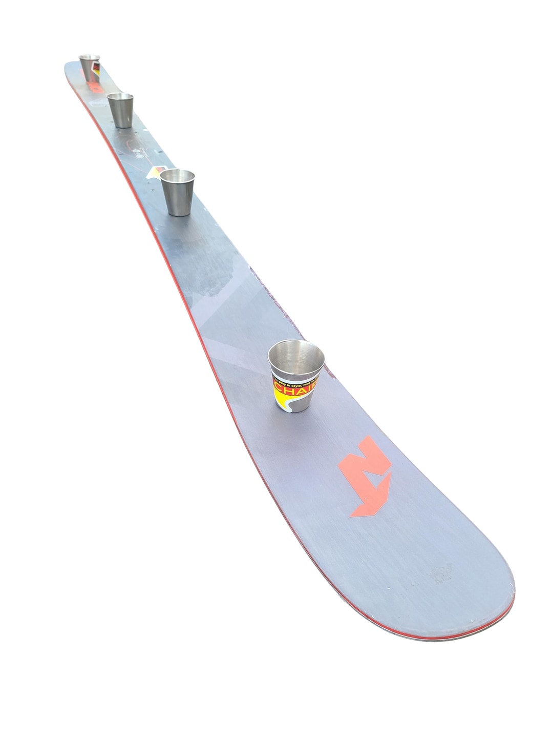 4-shot Ski: Real Snow Ski Shotski With Stainless Steel Shots - Etsy