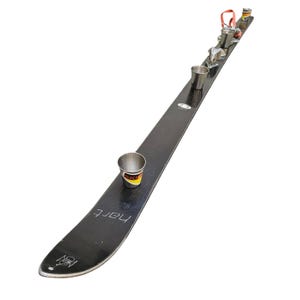 Shot Ski  Hart with Old School Marker Turn Table Heel Shot Ski, 4 shot made from real Snow Ski from the 60s