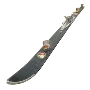 Shot Ski  Antique Old School Black Ski from the 60&#39;s Shot Ski, 4 shot made from real Snow Ski