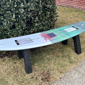 Surf Bench  Wake Board Bench or Wake Board Table with recycled plastic Legs