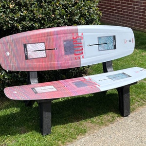 Surf Bench   Wake Board Bench made with Recycled Plastic Legs