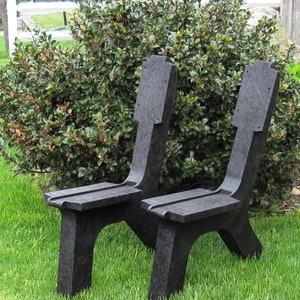 Bench Legs or Bench Kit Made From Recycled Plastic With a Back for
