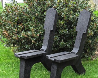 Bench Legs or Bench Kit Made From Recycled Plastic With a Back for