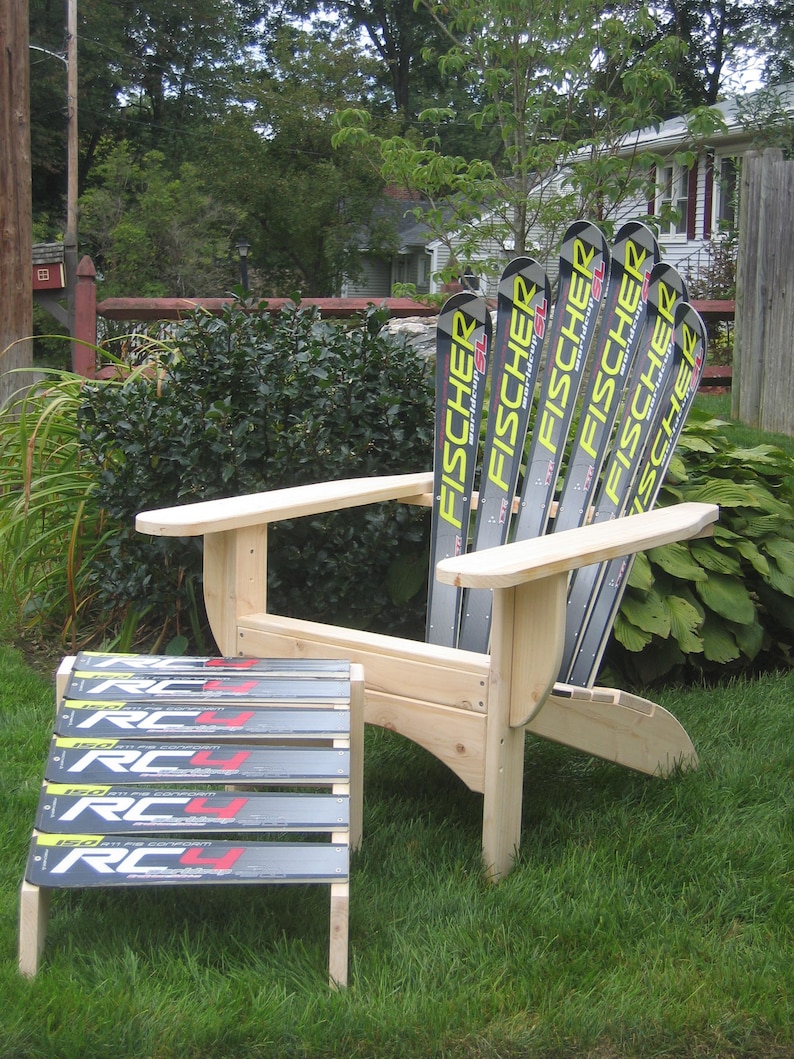 Adirondack Skichair Plans for a Ski Chair and Ottoman Etsy