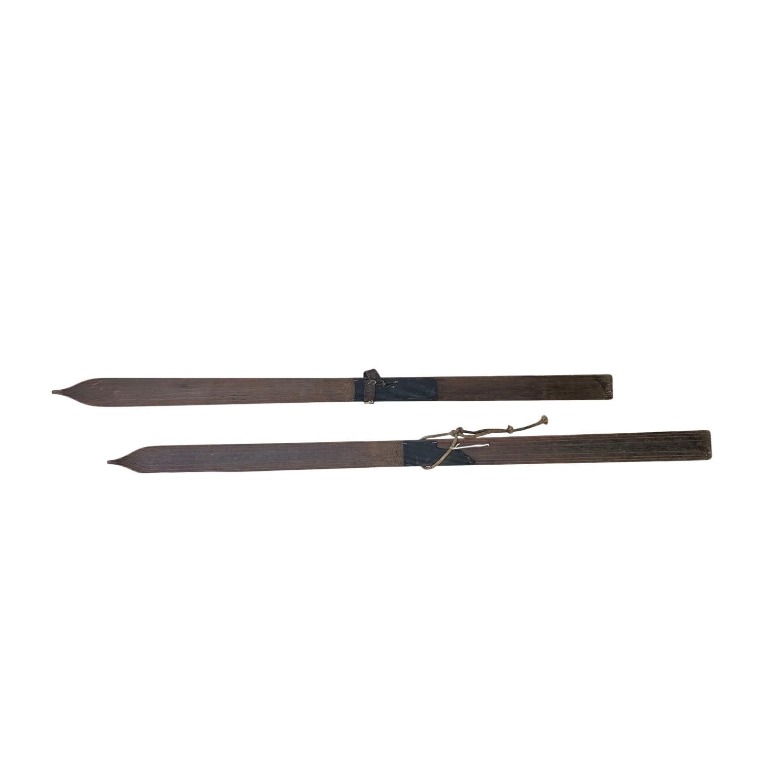 Antique kids wooden skis - Etsy 日本