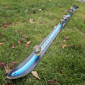 Hexcel Ski Shot Ski: Salomon bindingen, 4 x 2,5 oz roestvrijstalen shots