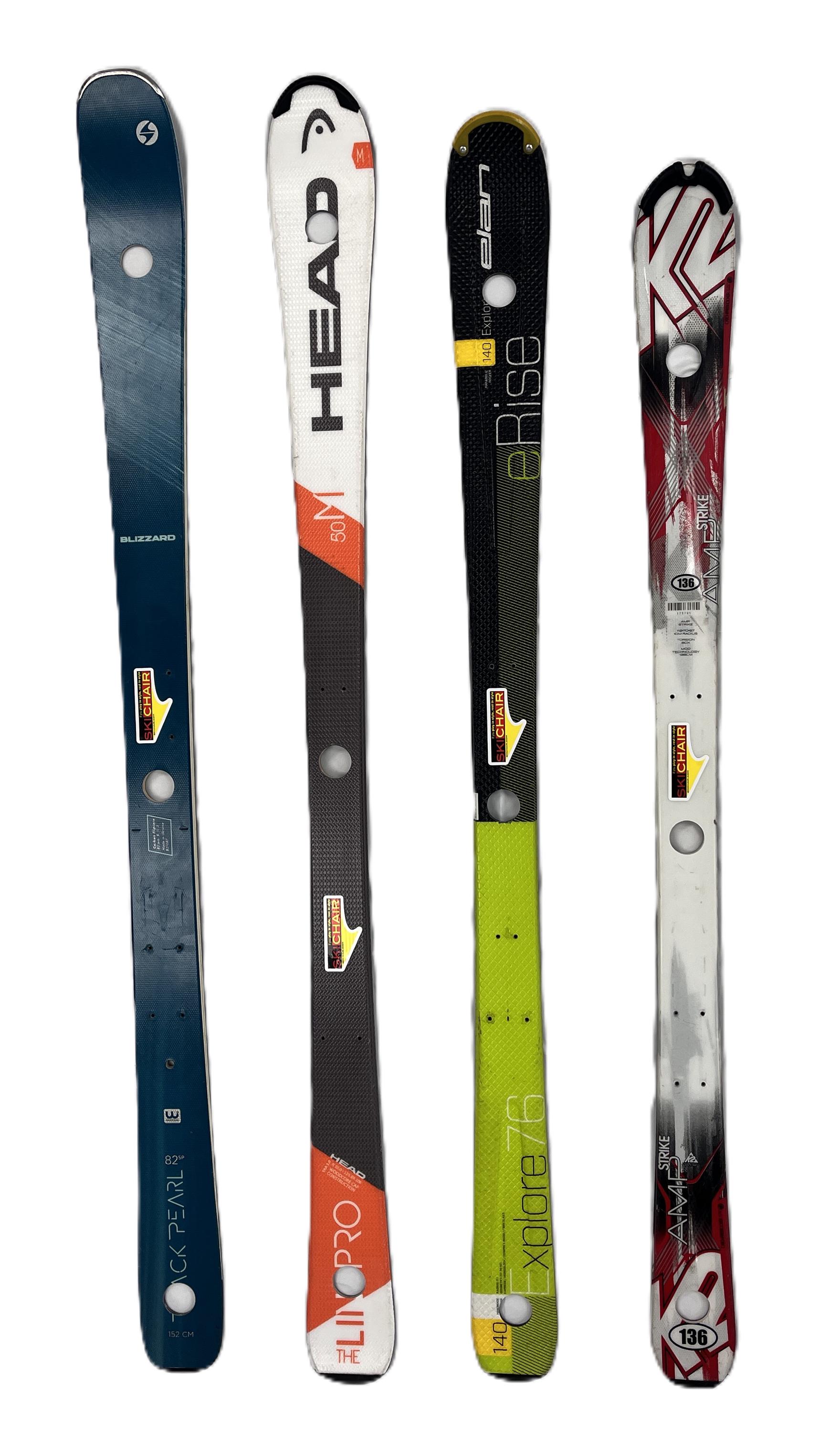 Shot ski Retro 3 Shot Real Snow Ski with holes and shot glasses