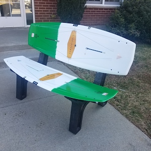 Surf Bench   Wake Board Bench made with Recycled Plastic Legs