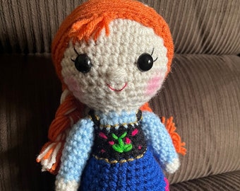 Anna inspired amigurumi doll