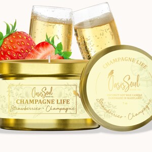 CHAMPAGNE LIFE Candle {strawberries + champagne}