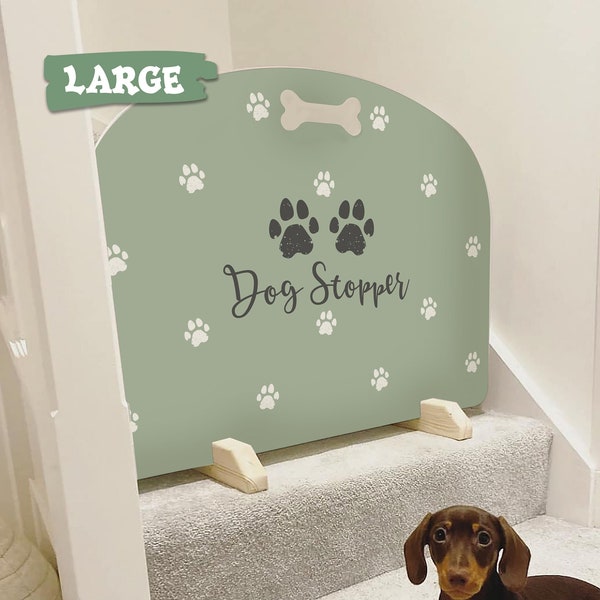 Dog Stopper (Large - WIDE) - Stair Gate/Door Stopper (Customisable) - up to 1m wide and 600mm tall