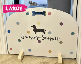 Customised Sausage Dog/Dog Stopper - Stair Gate/Door Stopper - WIDE