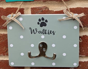 Personalised Dog Lead Hanger Plaque
