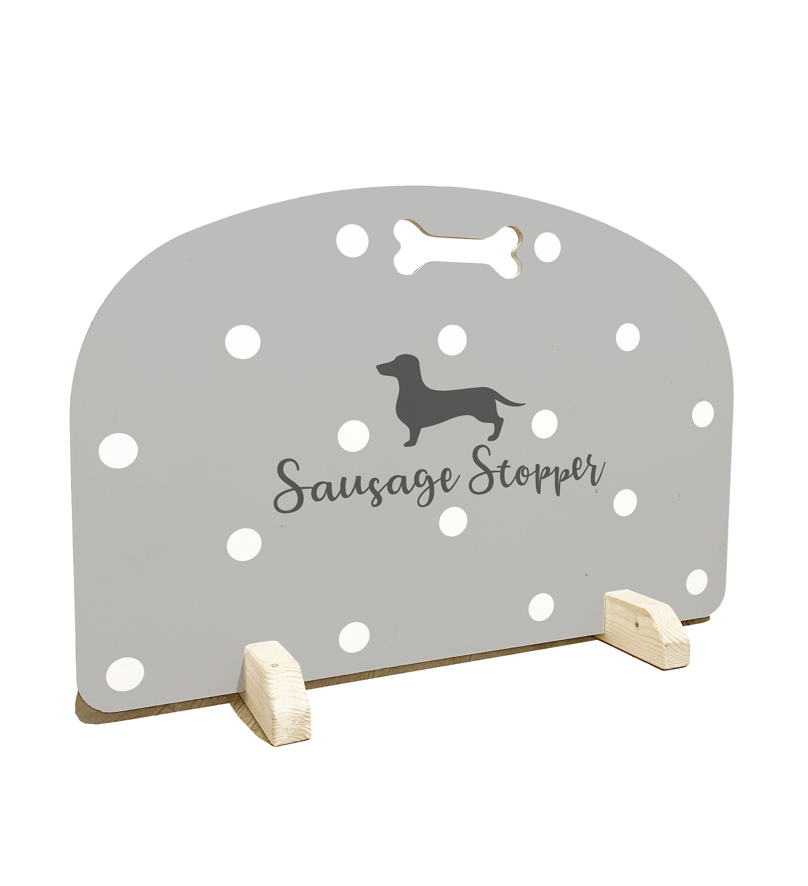Sausage Stopper (Standard) - Spotty - Stair Gate/Door Stopper/Dog Barrier (Customisable) Free Personalisation
