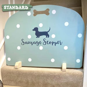 Sausage Stopper (Standard) - Spotty - Stair Gate/Door Stopper/Dog Barrier (Customisable) Free Personalisation