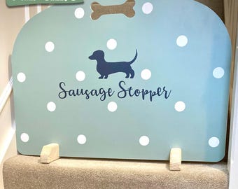 Sausage Stopper (Standard) - Spotty - Stair Gate/Door Stopper/Dog Barrier (Customisable) Free Personalisation