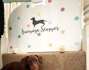 Custom Dog Gate: Personalised Sausage Dog Stopper