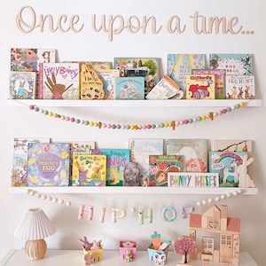 Once upon a time | Wall decal | 3D Wall Decal | Kids Bedroom Decor | Organization | Book Storage | Office Decor | Playroom Decor | Nursery