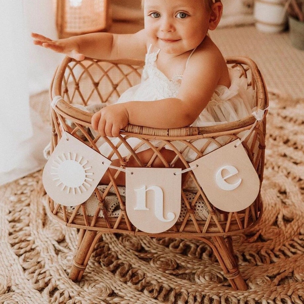 Wood Birthday Banner | High Chair Banner | Boho High Chair Banner | First Birthday High Chair Banner | Boho First Birthday | One Banner Moderndaydecors