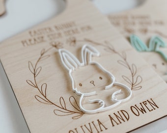 Easter Bunny Door Hanger | Easter Bunny Stop Here | Waster Bunny Sign | Easter Decor | Bunny | Custom | Personalized | Playroom | Holiday