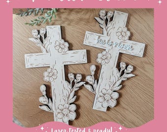 Cross SVG | Laser File | Gloforge | Cake Topper | Glowforge File | Glowforge Svg | Laser Cut File | Tested | Small Business | Easter Cross |