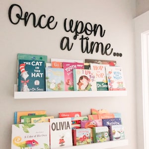 Once upon a time Wall decal 3D Wall Decal Kids Bedroom Decor Organization Book Storage Office Decor Playroom Decor Nursery image 7