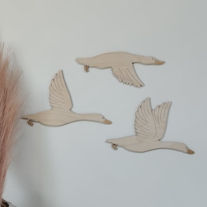 Wooden Geese | Nursery Decor | Vintage Inspired | Goose | Playroom Decor | Bookshelf Decor | Birds | unique Wall Art | Kids Decor