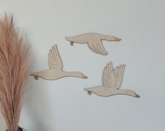 Wooden Geese | Nursery Decor | Vintage Inspired | Goose | Playroom Decor | Bookshelf Decor | Birds | unique Wall Art | Kids Decor