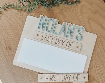 First Day of School Sign | Last Day of School Sign | School Sign | First Day | Last Day | School Photo Sign | Wipe Erase Sign | Photo Prop