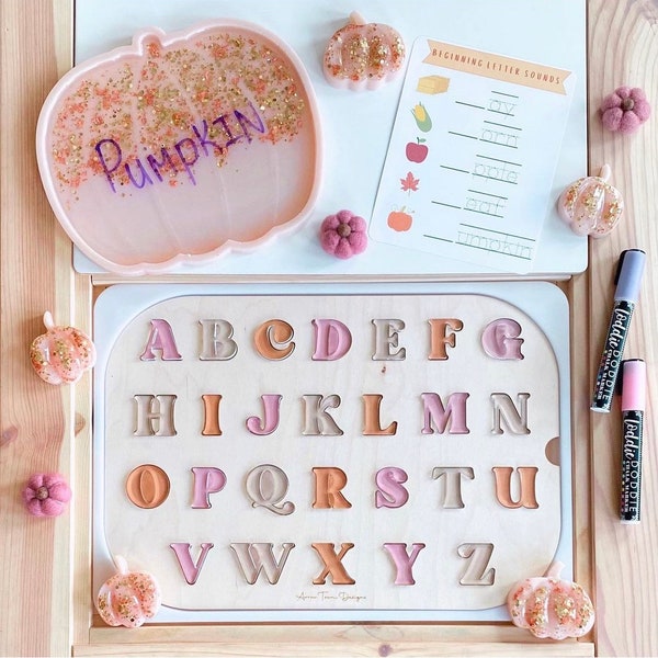 Flisat Alphabet Insert | Flisat Insert | Montessori | Educational Toy | Preschool | Homeschool | learning tools | Alphabet Puzzle