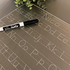 Letter Tracing Acrylic Letter Board Dry Erase Letters Educational Toys Letter Recognition Alphabet Practice Homeschooling image 6