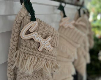 Stocking Tags | Christmas Stocking Tag | Name Tags | Christmas Decor | Christmas | Stockings | Custom Name Tag | Wooden Tags | Gifts