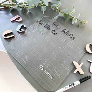 Letter Tracing Acrylic Letter Board Dry Erase Letters Educational Toys Letter Recognition Alphabet Practice Homeschooling image 10