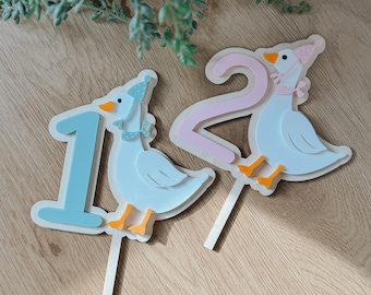 Silly Goose First Birthday | Cake Topper | One | First Birthday Theme | Cake Decor | Party | Baby | Personalized | Custom | keepsake