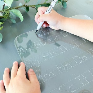 Letter Tracing Acrylic Letter Board Dry Erase Letters Educational Toys Letter Recognition Alphabet Practice Homeschooling image 1