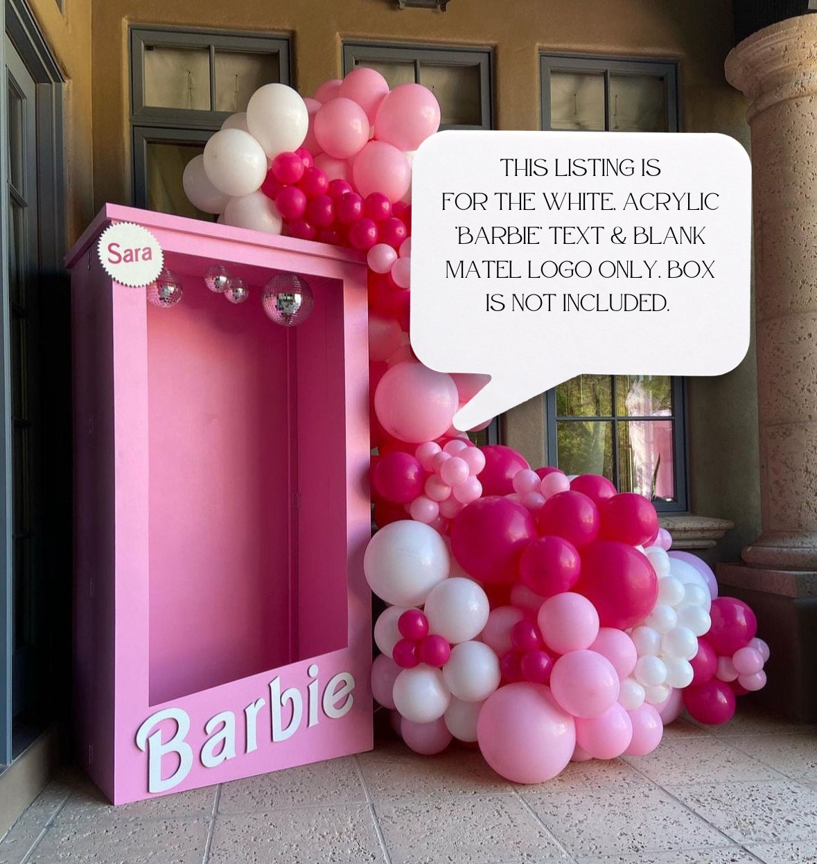 Barbie Text Wood Barbie word Cutout Backdrop Decor photo backdrop decor photo Barbie Barbie party Barbie Birthday girls