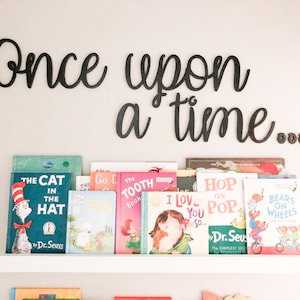 Once upon a time Wall decal 3D Wall Decal Kids Bedroom Decor Organization Book Storage Office Decor Playroom Decor Nursery image 4