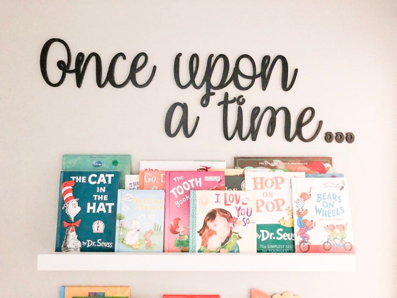 Once upon a time Wall decal 3D Wall Decal Kids Bedroom Decor Organization Book Storage Office Decor Playroom Decor Nursery image 4