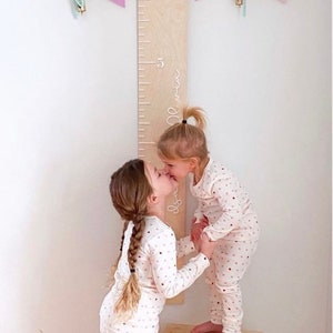 3D Wachstumstabelle | Wachstumstabelle | Messlatte | Kinderzimmer Dekor | Baby-Dusche-Geschenk | Kinder Dekor | Holzwachstuch | Lineal Wachstumstabelle