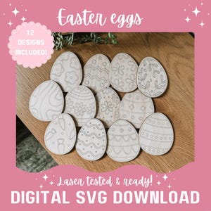 Paasei-svg | Laserbestand | Gloforge | Taarttopper | Glowforge-bestand | Glowforge-svg | Lasergesneden bestand | Getest | Klein bedrijf | Konijntje