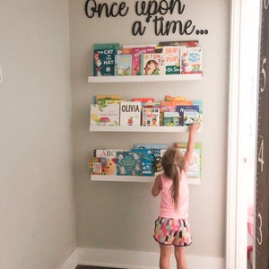 Once upon a time Wall decal 3D Wall Decal Kids Bedroom Decor Organization Book Storage Office Decor Playroom Decor Nursery image 8