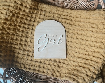 Anuncio de nacimiento a doble cara / Anuncio de revelación de género a doble cara / Bolsa para el hospital / Anuncio de nacimiento / Embarazo / Accesorios para fotos